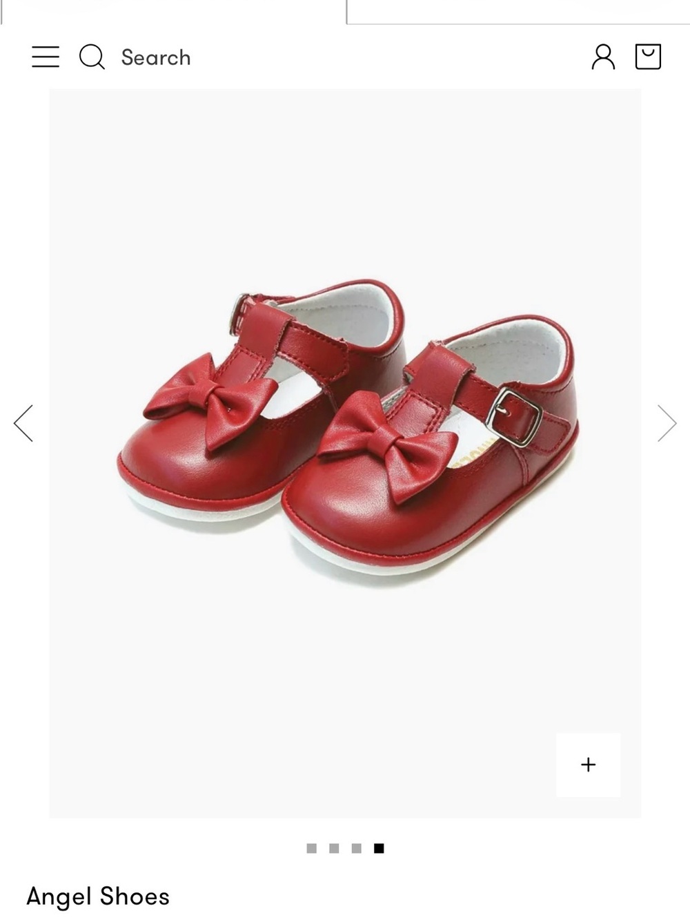Minnie Bow Leather Mary Jane (Baby) Shoes Red